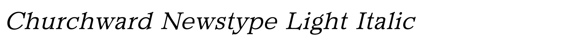 Churchward Newstype Light Italic image